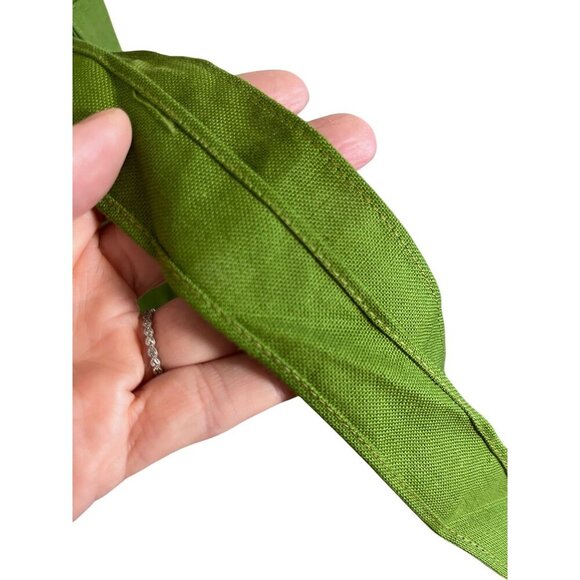 Vintage Needlepoint Folk Apron Green Floral Embroidery Old World Woven Festive - Picture 4 of 14